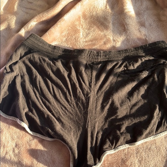 PINK Black Athletic Shorts with Stripes - Picture 3 of 3